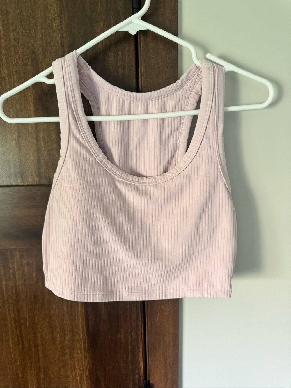 all in motion Light Mauve Ribbed Scoop Sports Bra